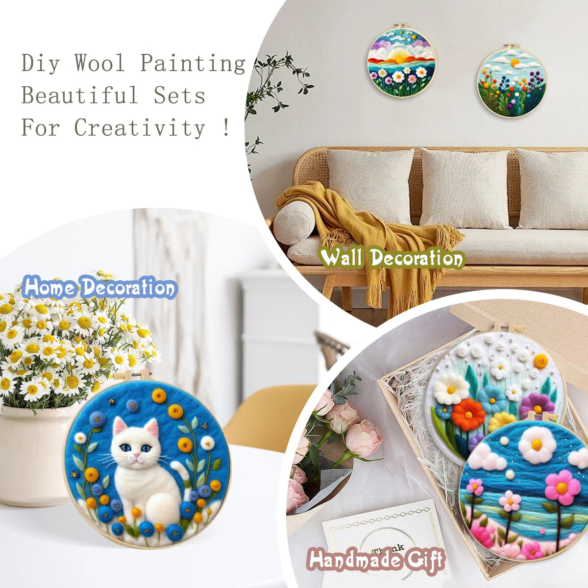 Needle Felting Starter Kit - Craft Set with Tools, Ages 3+ (Creative Play)