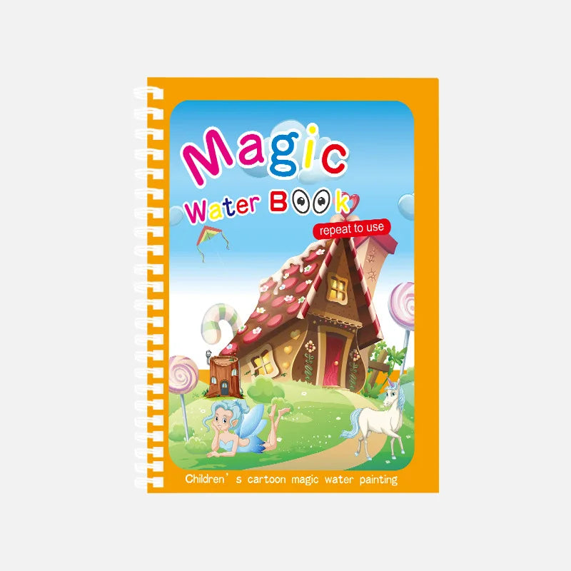 Premium Magic Water Drawing Book Children's Montessori Reusable Coloring Book, S