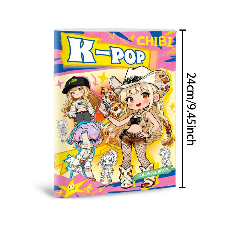 Premium Cute Girl Drawing Practice Book - Poses & Expressions Guide, Ages 12+