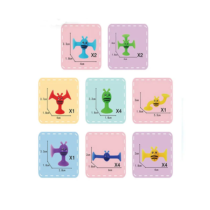 Premium Silicone Sucker Building Blocks Set - STEM Construction Toy, Ages 3+