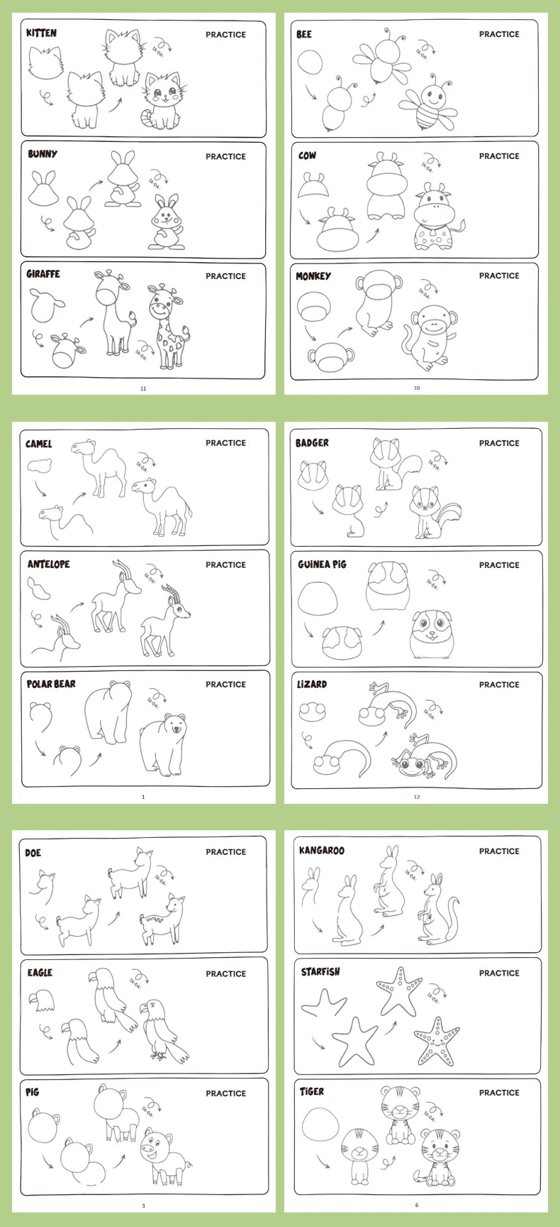 Premium Step-by-Step Drawing Book for Kids - 96 Cute Patterns, Ages 6+