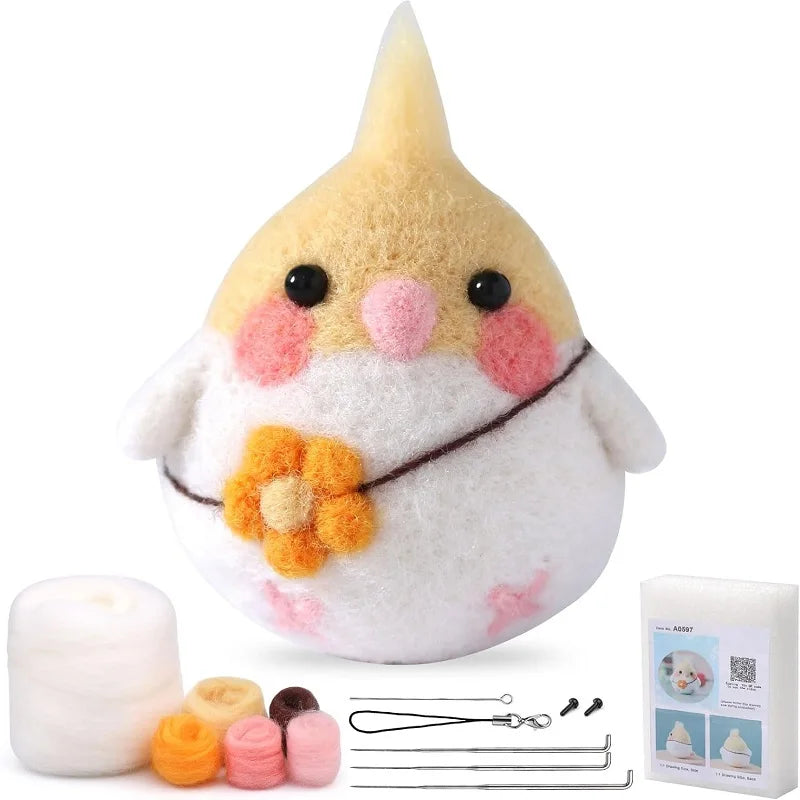 Animal Wool Felting Starter Kit with Tools & Foam Mat