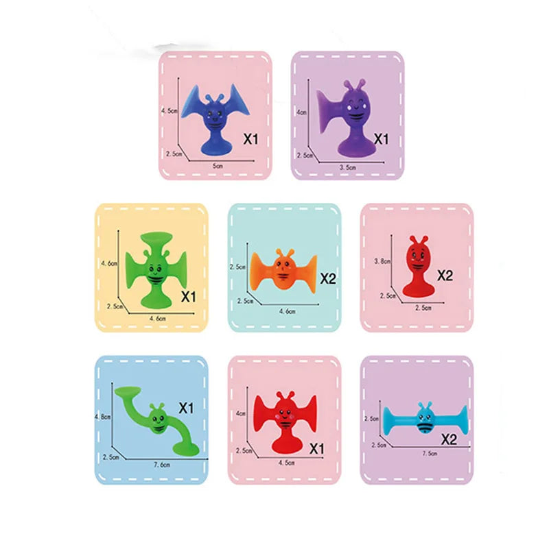 Premium Silicone Sucker Building Blocks Set - STEM Construction Toy, Ages 3+
