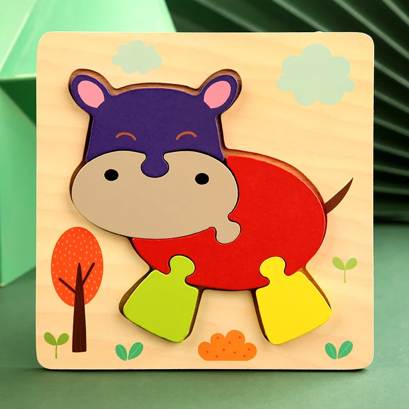 Wooden Color & Shape Matching Puzzle for Kids