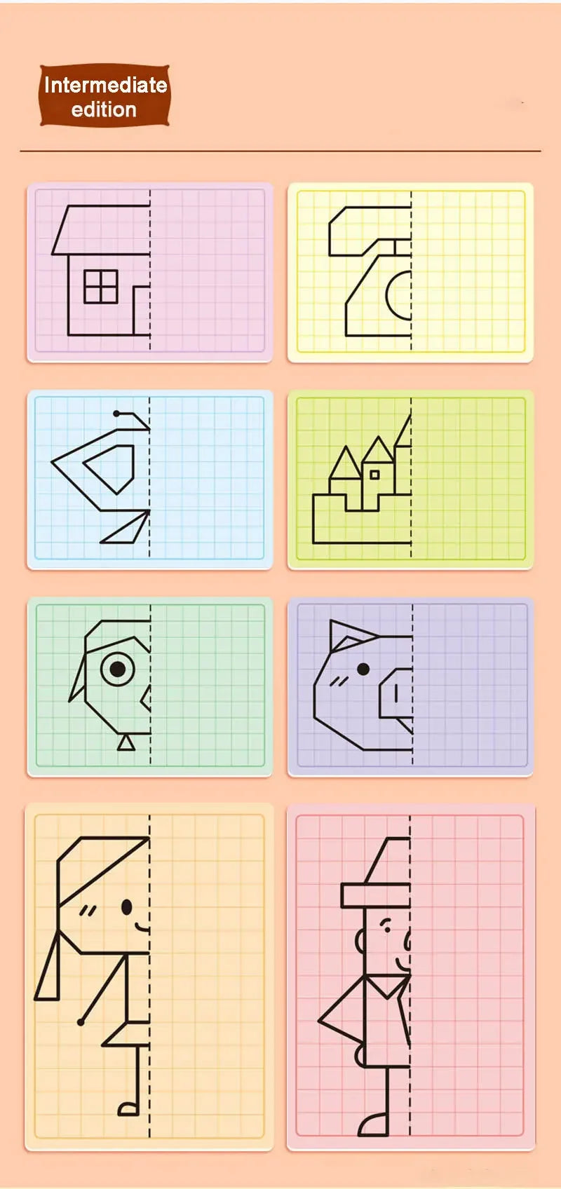 Premium Creative Lattice Symmetrical Drawing Toddler Fine Motor - Ages 3+