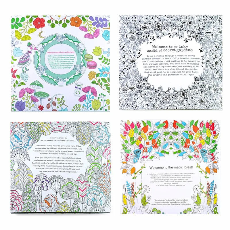 Premium 24 Pages Coloring Book for Children Adult Relieve Stress Kill Time DIY P