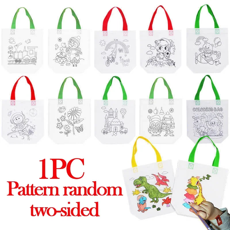 Premium DIY Graffiti Coloring Bag Set - Kids Art Craft, Ages 3+ (Creative Play)