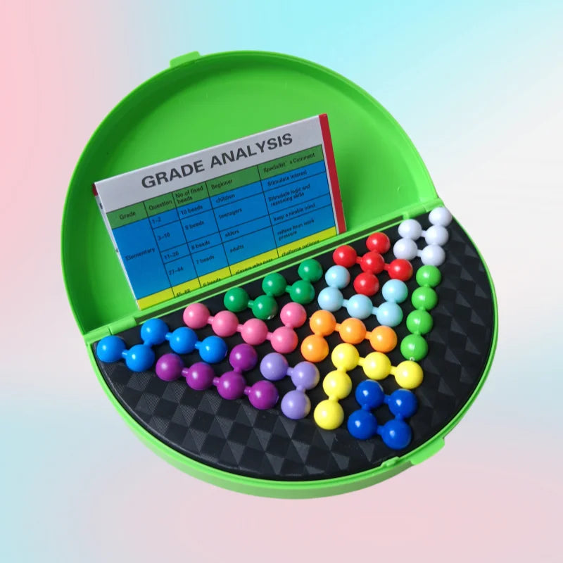 180 Challenges IQ 3D Puzzle Board Game Classic Pyramid Plate Pearl Logical Mind