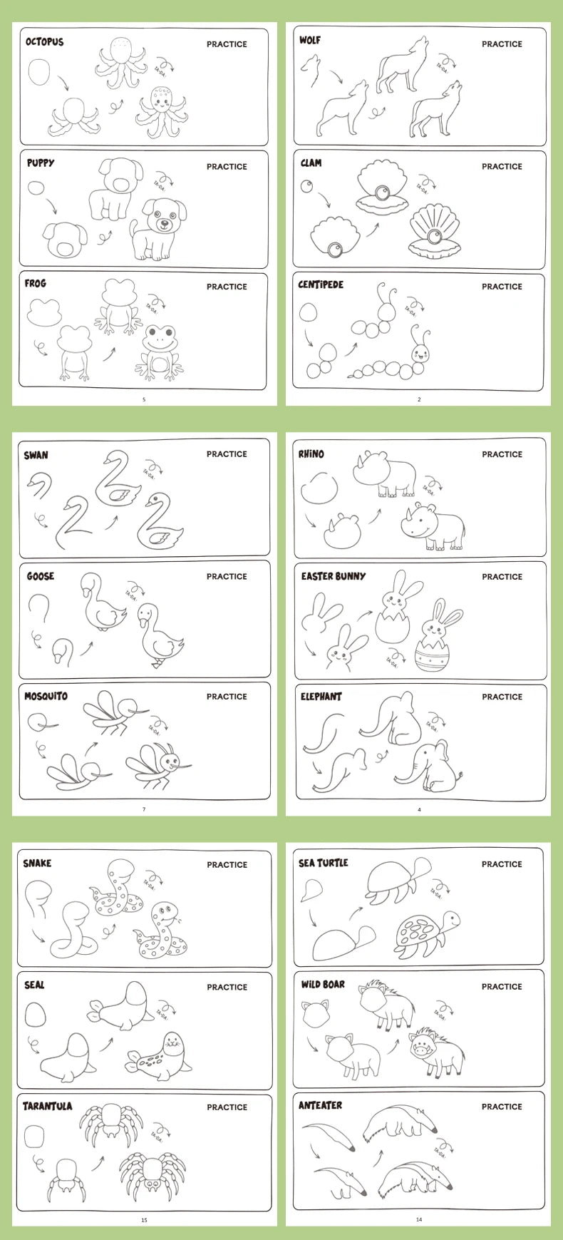 Premium Step-by-Step Drawing Book for Kids - 96 Cute Patterns, Ages 6+