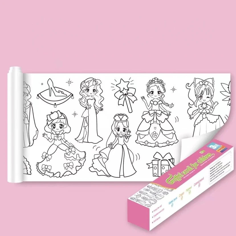 Premium Children's Drawing Roll DIY Coloring Paper Roll Color Filling Paper Graf