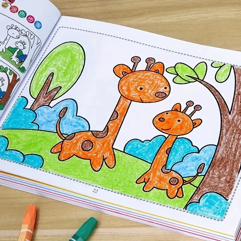 Premium Step-by-Step Painting & Coloring Book for Kids - Progressive Art Guide,