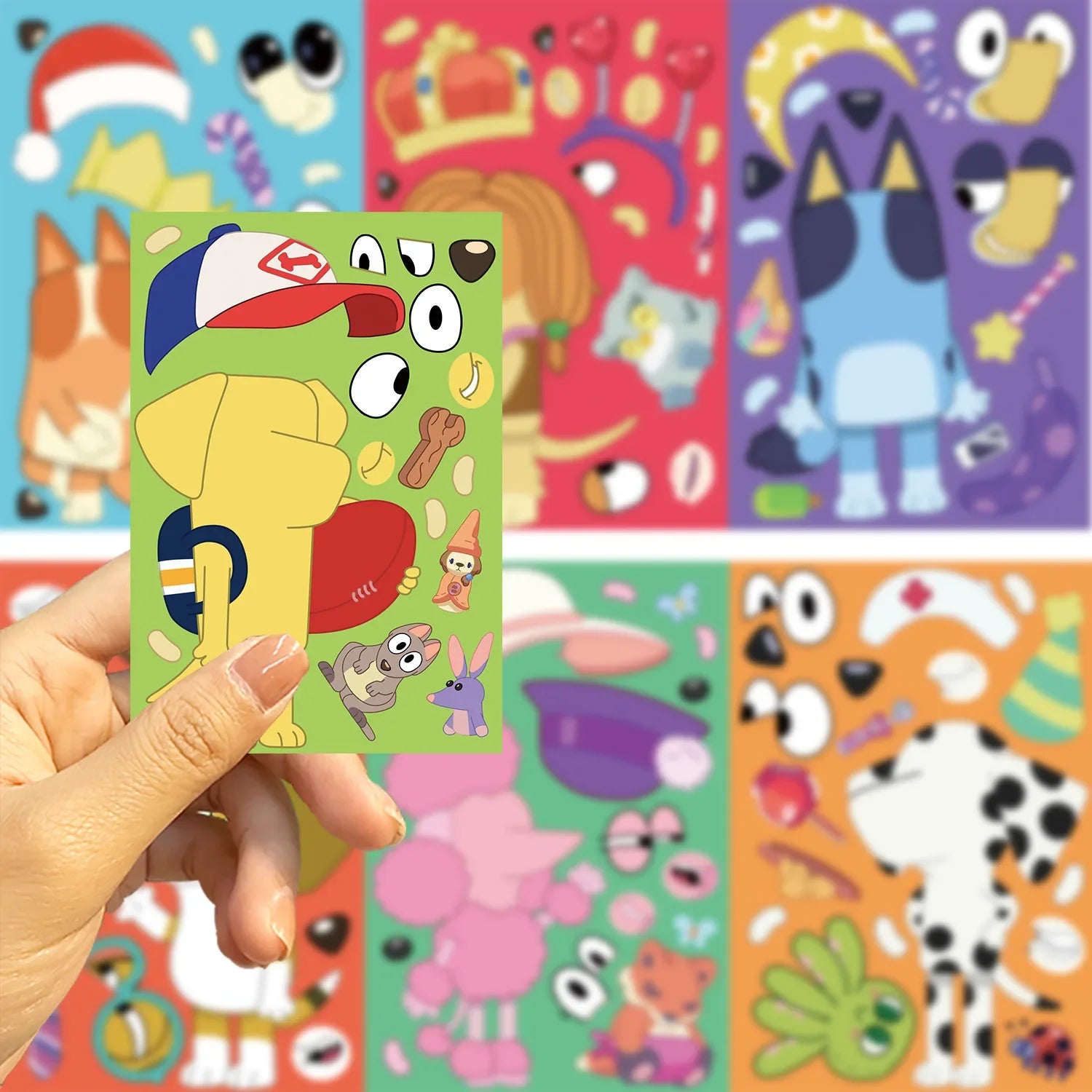 Premium Bluey Sticker Puzzle Pack - Cartoon Decal Set for Kids, Ages 6+
