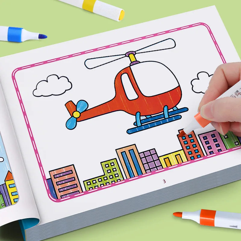 Cartoon Animal Coloring & Drawing Book for Kids