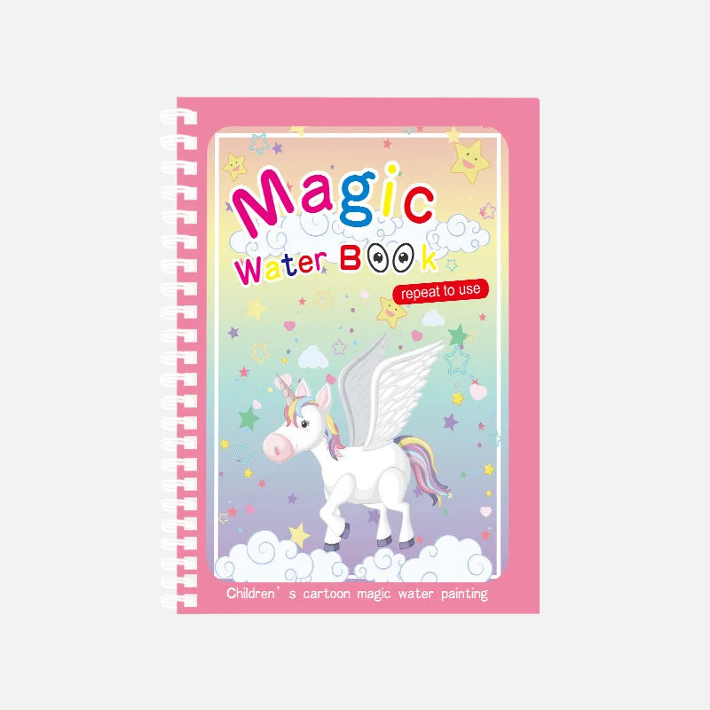 Premium Magic Water Drawing Book Children's Montessori Reusable Coloring Book, S
