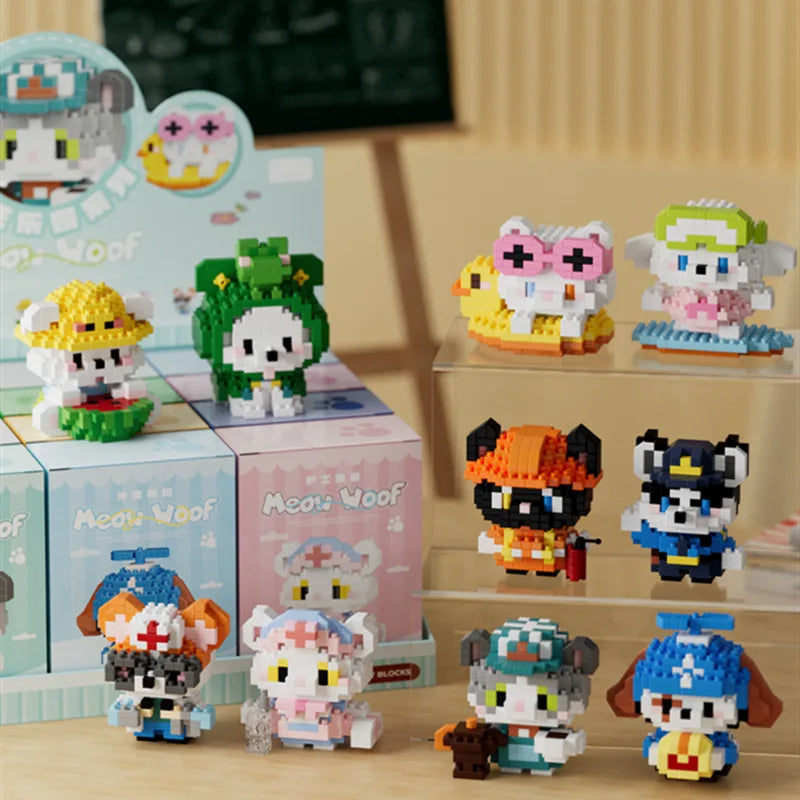 Premium New Children's Micro-particle Building Blocks, Animal Cartoon Dolls Crea