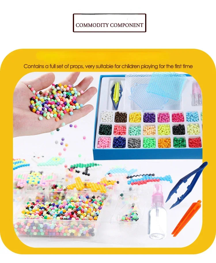 1000 Pcs/box DIY Water Spray Magic Beads Handmade Toy Set Children's Color