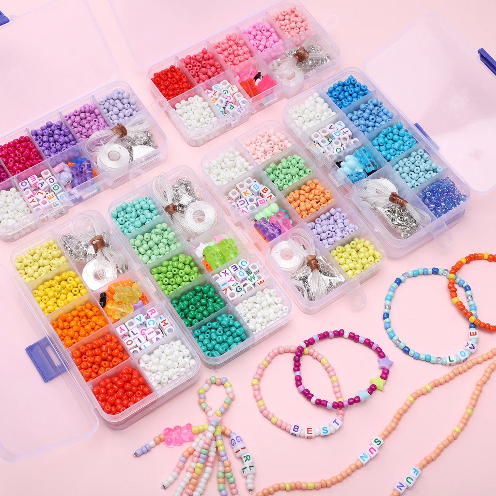 DIY Beaded Jewelry Kit | Glass Beads & Charms Set