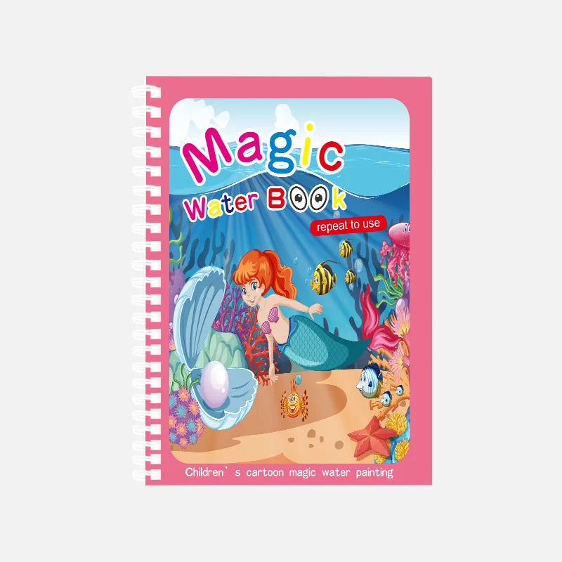 Premium Magic Water Drawing Book Children's Montessori Reusable Coloring Book, S