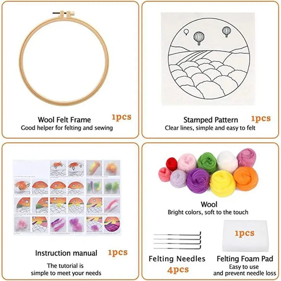 Needle Felting Painting Kit for Beginners (Bird & Tree)