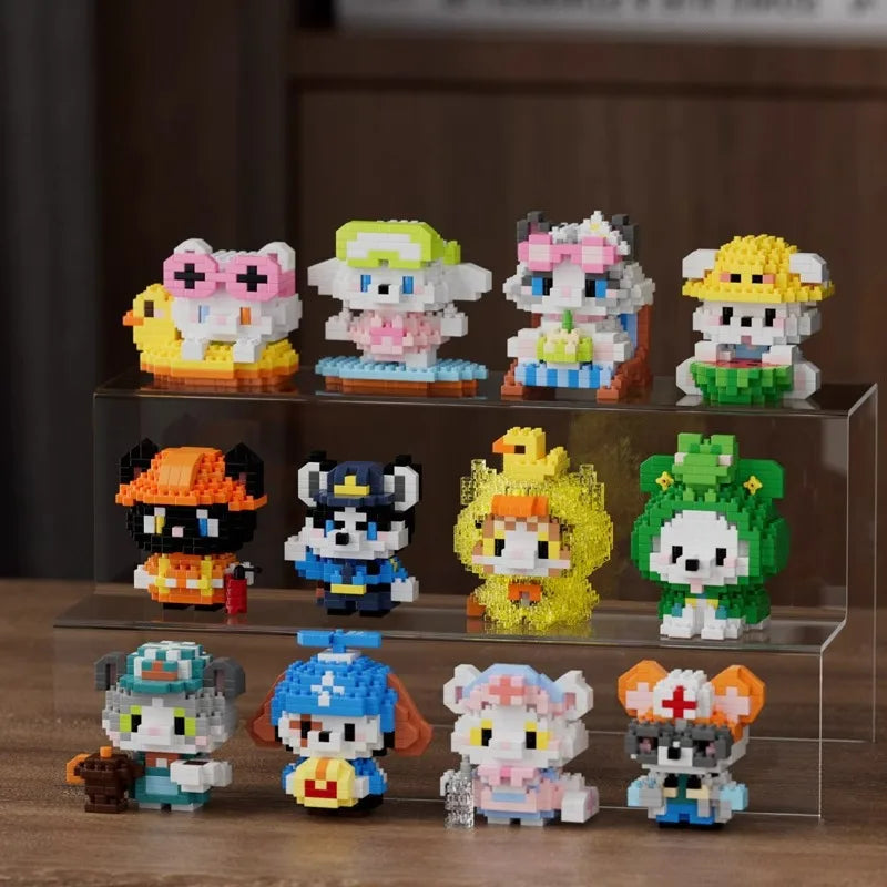 Premium New Children's Micro-particle Building Blocks, Animal Cartoon Dolls Crea
