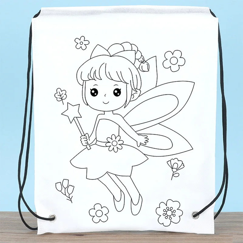 Premium Children Handmade DIY Environmental Protection Graffiti Non-woven Bags