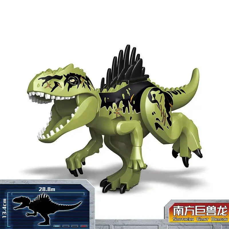 Premium Jurassic Dinosaur Building Blocks Set - Giganotosaurus Model, Ages 6+