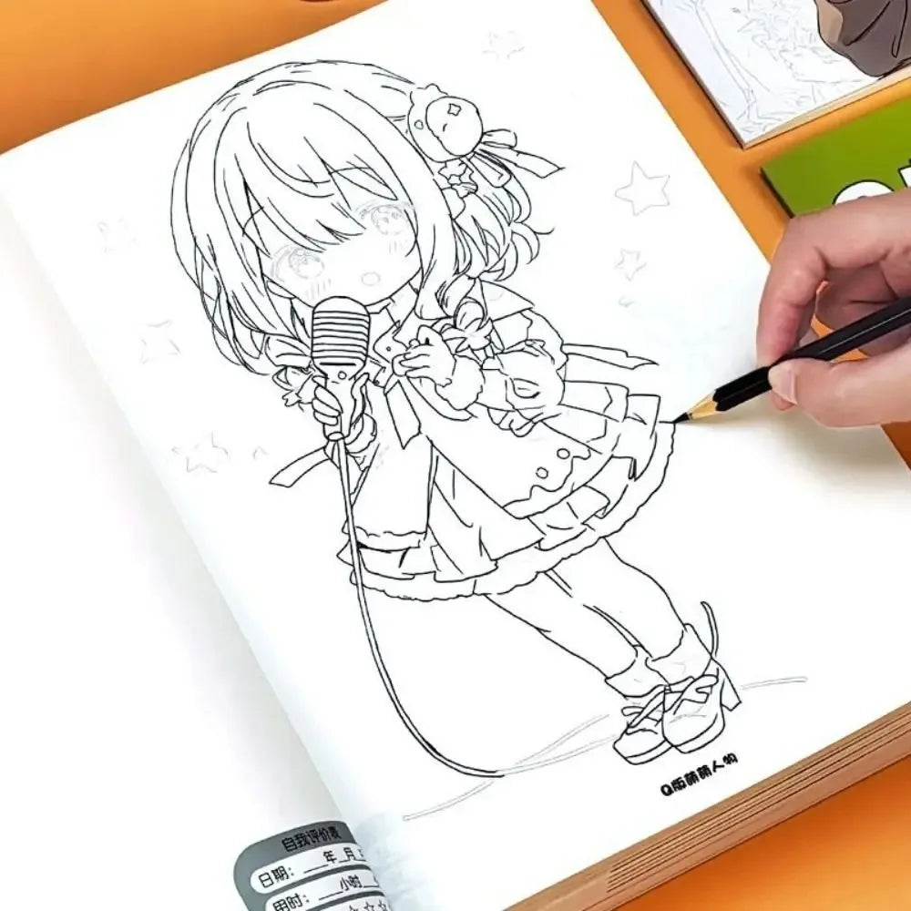 Premium Anime Character Drawing Copy Book (Tracing Practice)