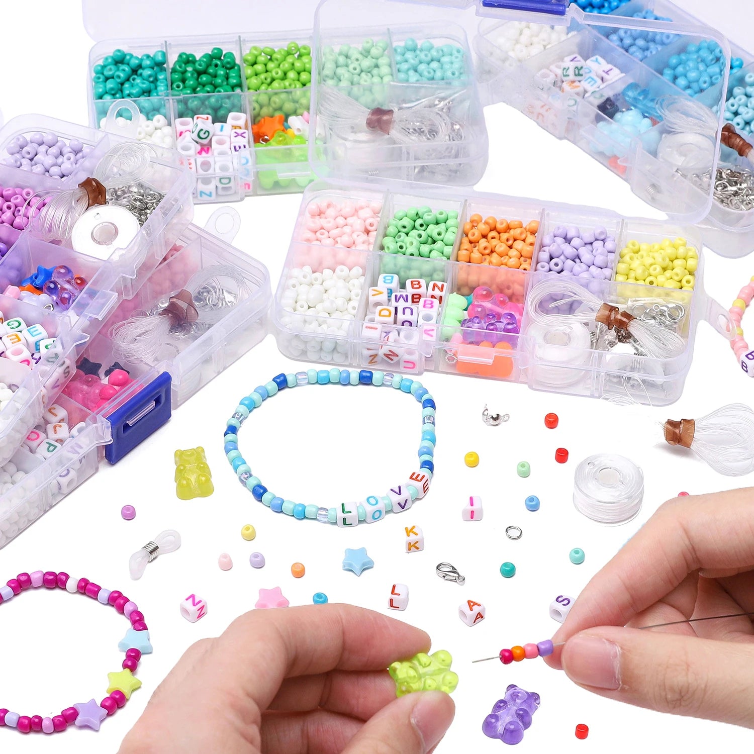 DIY Beaded Jewelry Kit | Glass Beads & Charms Set