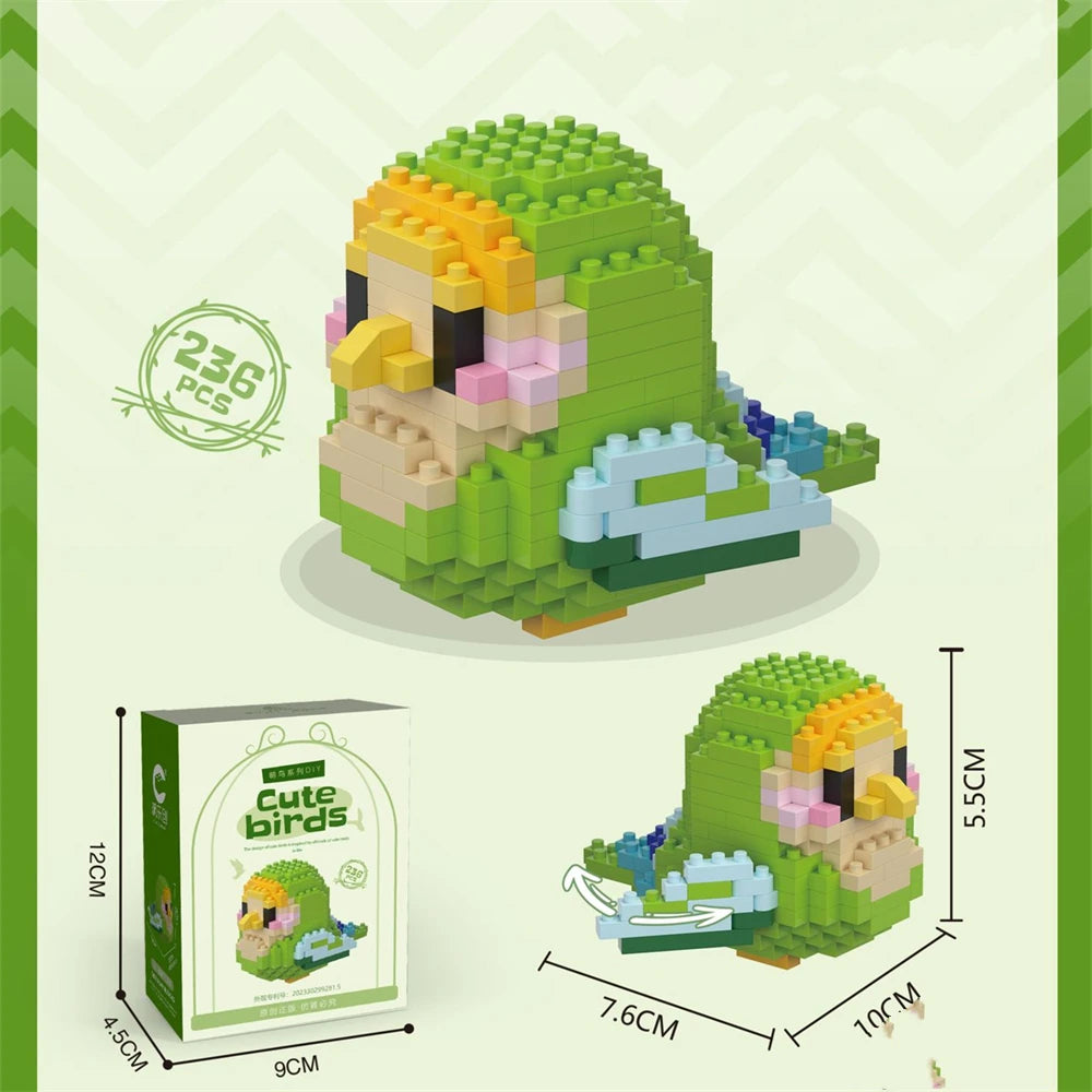 Premium Parrot Micro Blocks Set - Creative Building Toy for Kids, CE Certified