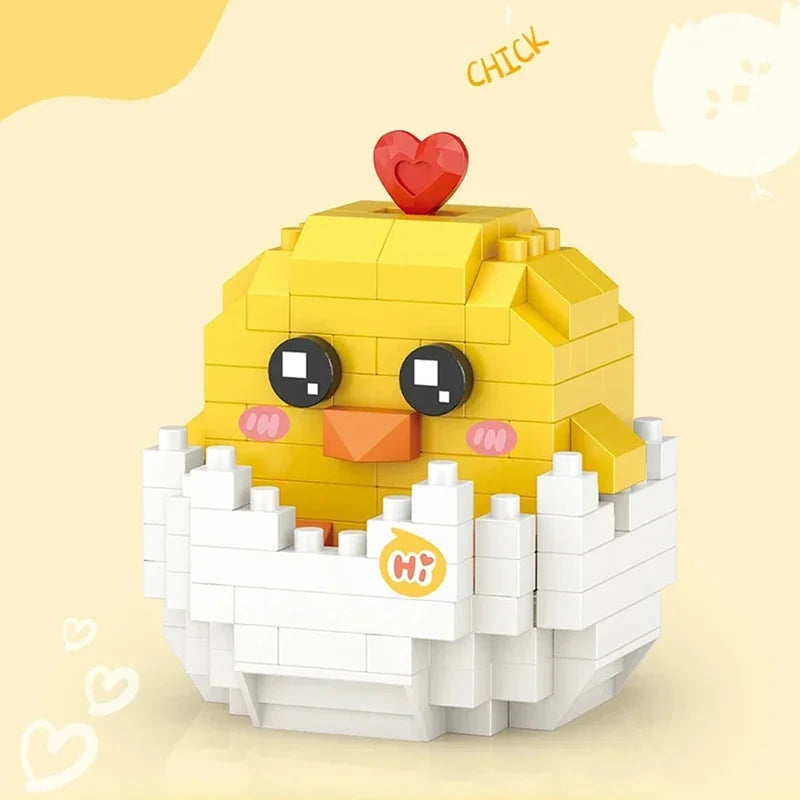Premium Cute Animal Building Blocks DIY Cartoon Puppy Pet Cat Assembling Bricks