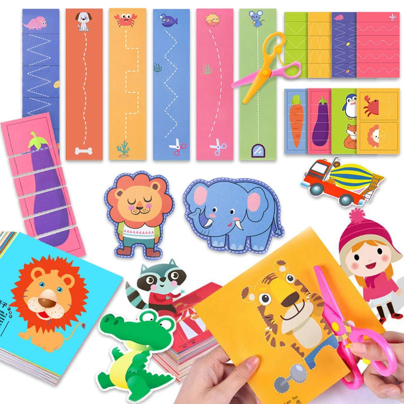 Premium 49-91pcs Learn Scissor Skills Cut Paper Craft Toys Safety Scissors Presc