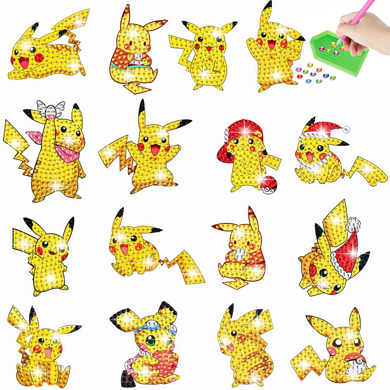 Premium 5D Diamond Painting Keychain Kit - DIY Craft Pendant Set, Ages 6+