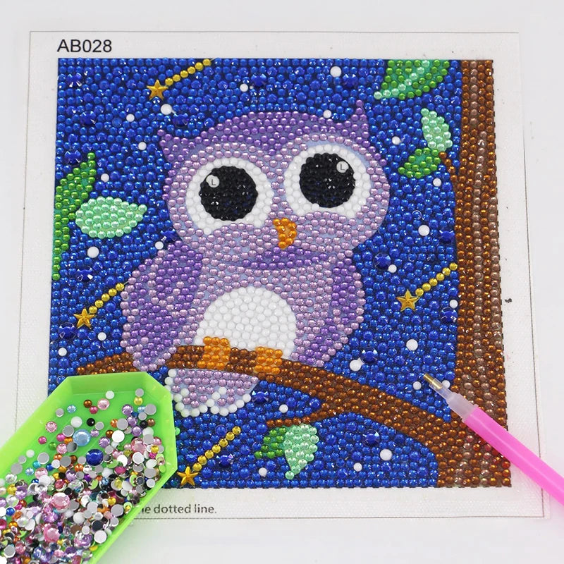 DIY Diamond Art Dot Painting Kit for Kids (Animals)