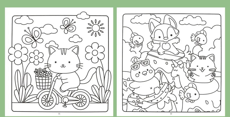Premium Cozy Friends Coloring Book for Kids - Cute & Comfy Art Pages, Ages 6+