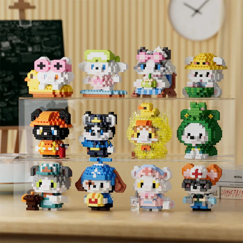 Premium New Children's Micro-particle Building Blocks, Animal Cartoon Dolls Crea