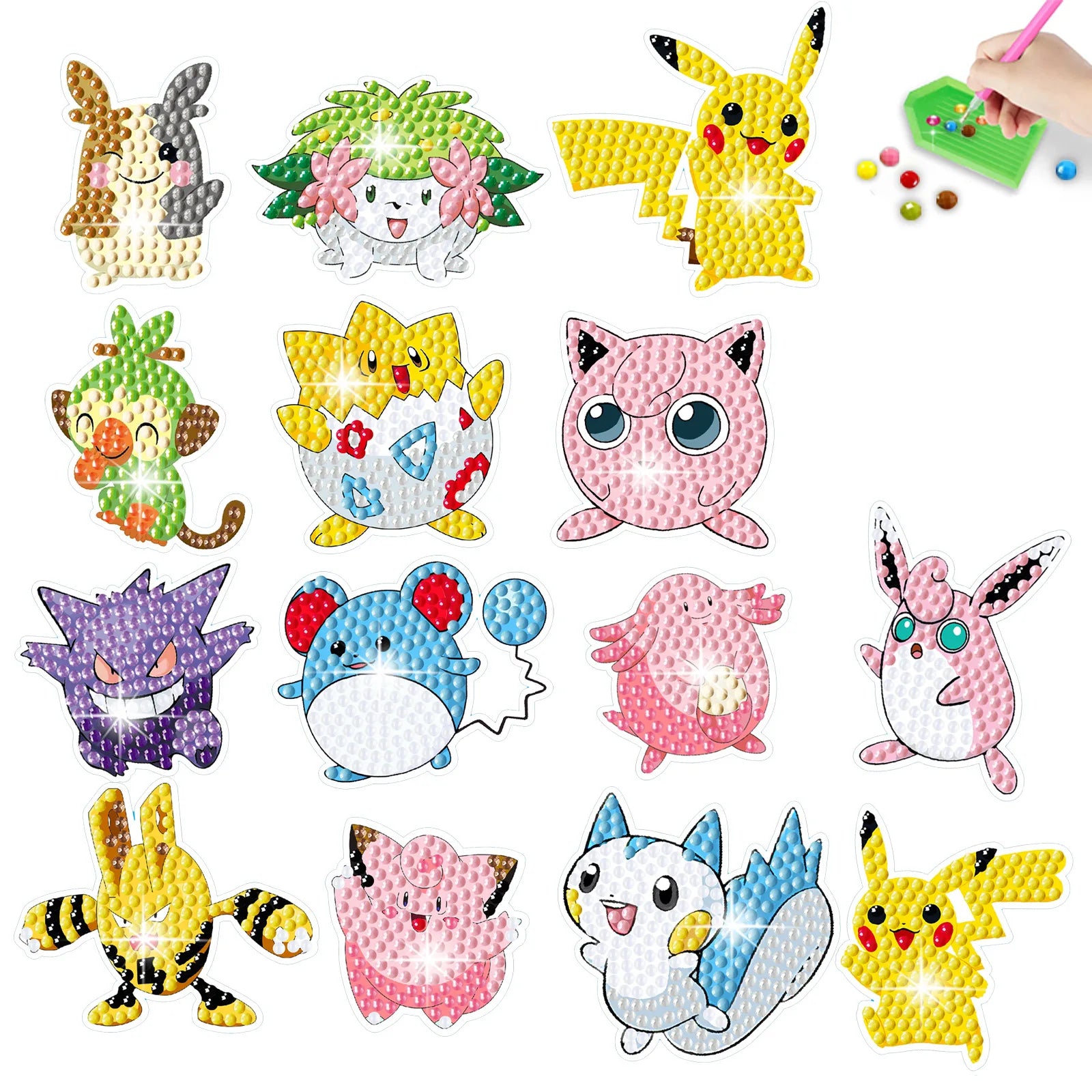 Premium 5D Diamond Painting Keychain Kit - DIY Craft Pendant Set, Ages 6+