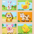 Premium 6pcs/set 3D EVA Foam Sticker DIY Cartoon Princess Animal Puzzle for Chil