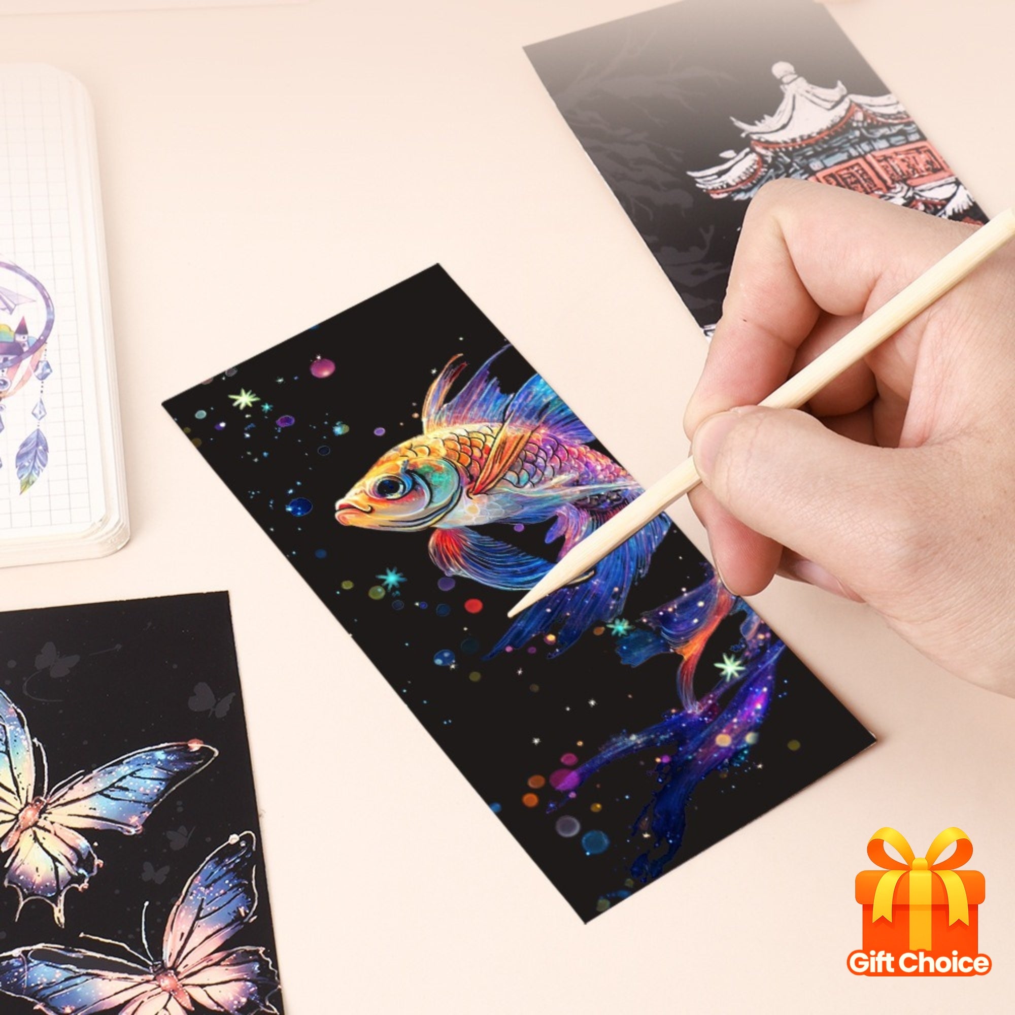 Animal Scratch Card Art Pack | 12pcs DIY Scratch-Off Cards