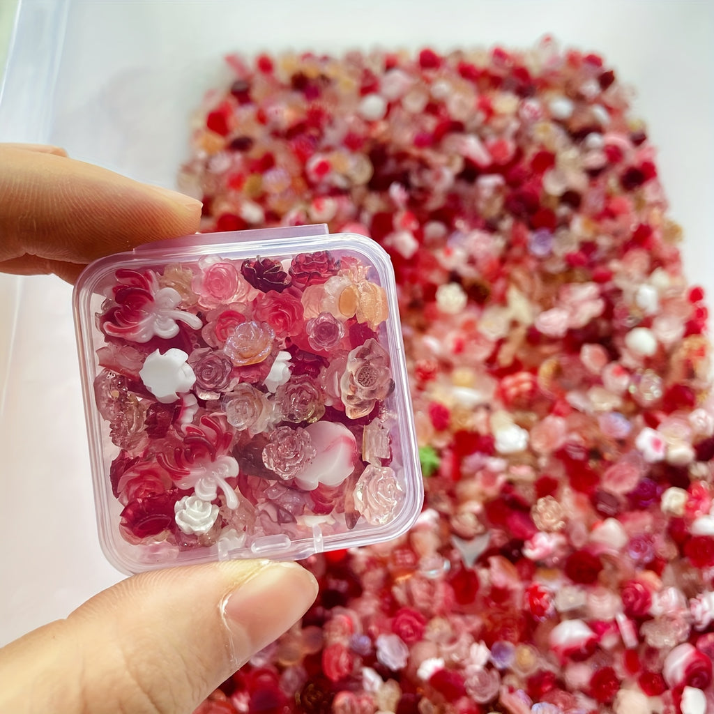 Resin Charms Mix | 35/100pcs Floral & Butterfly Craft Embellishments