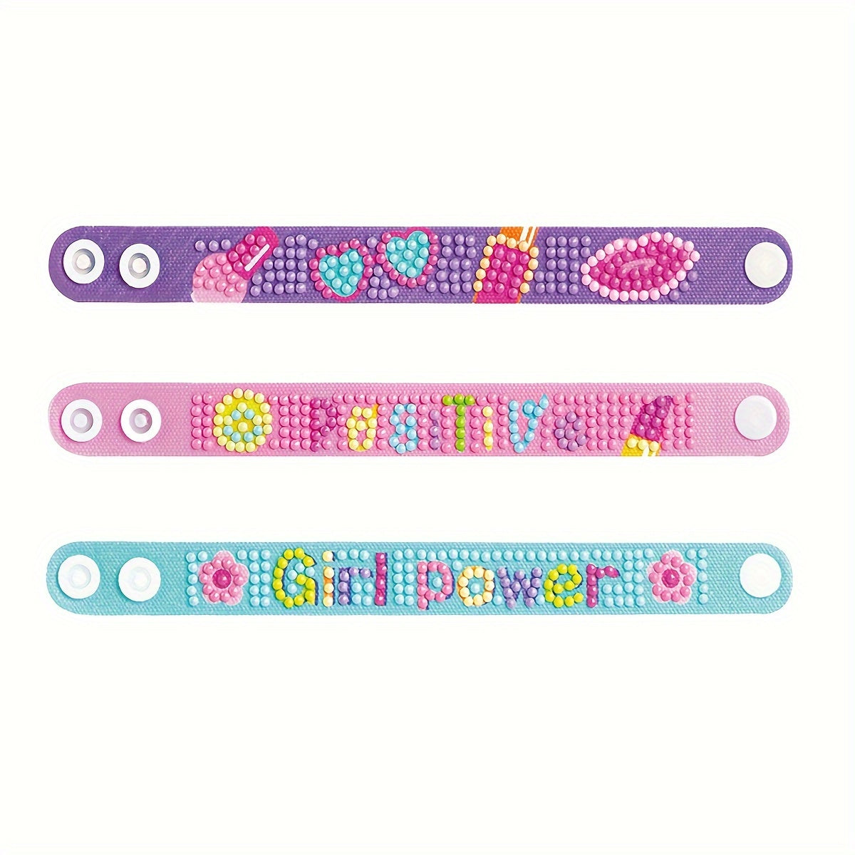 Diamond Painting Bracelet Kit | 3pcs Snap-On Sparkle Bands