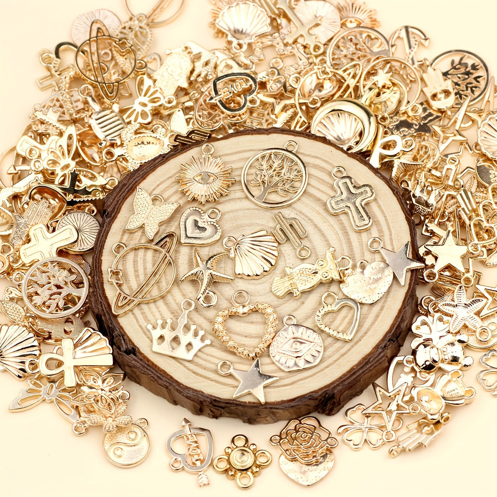 Metal Charm Bead Mix | 8/18/48/98pcs Alloy Pendants for DIY Jewelry