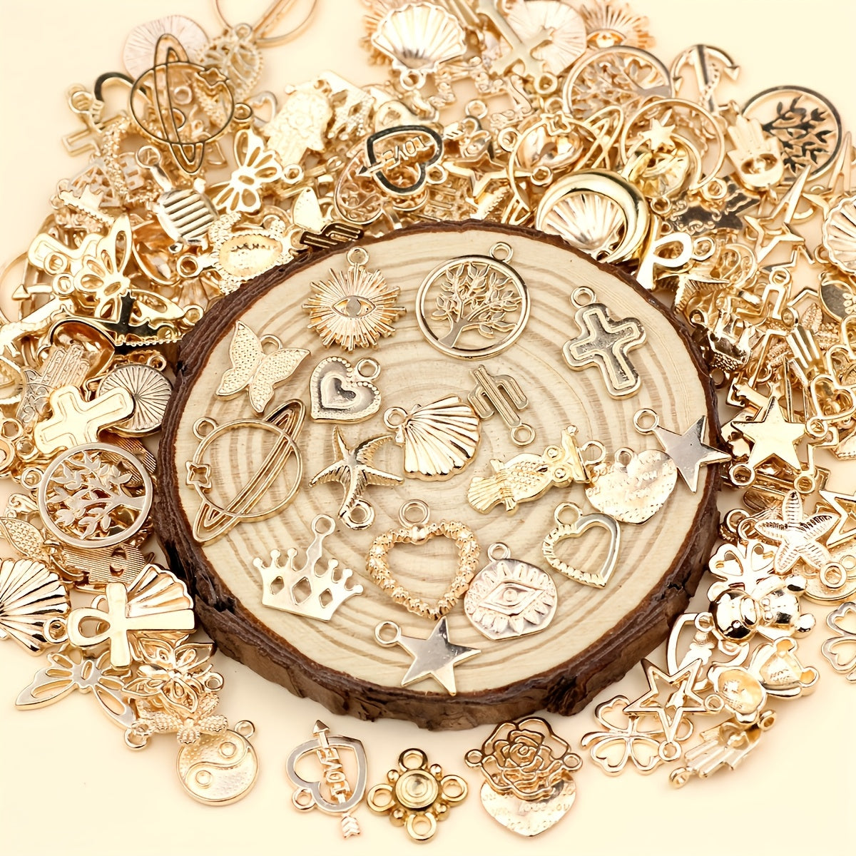 Metal Charm Bead Mix | 8/18/48/98pcs Alloy Pendants for DIY Jewelry