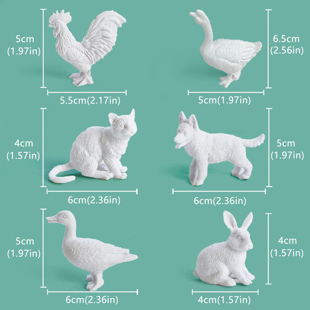 Washable Animal Painting Kit | 9pc Repaintable Figures Set