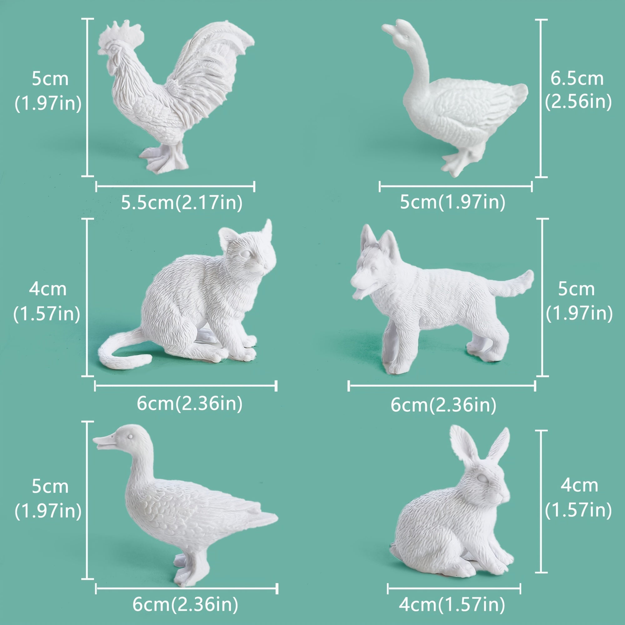 Washable Animal Painting Kit | 9pc Repaintable Figures Set
