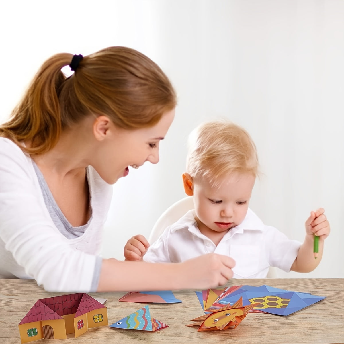 Colorful Origami Kit | 54pc Double-Sided Kids Folding Set