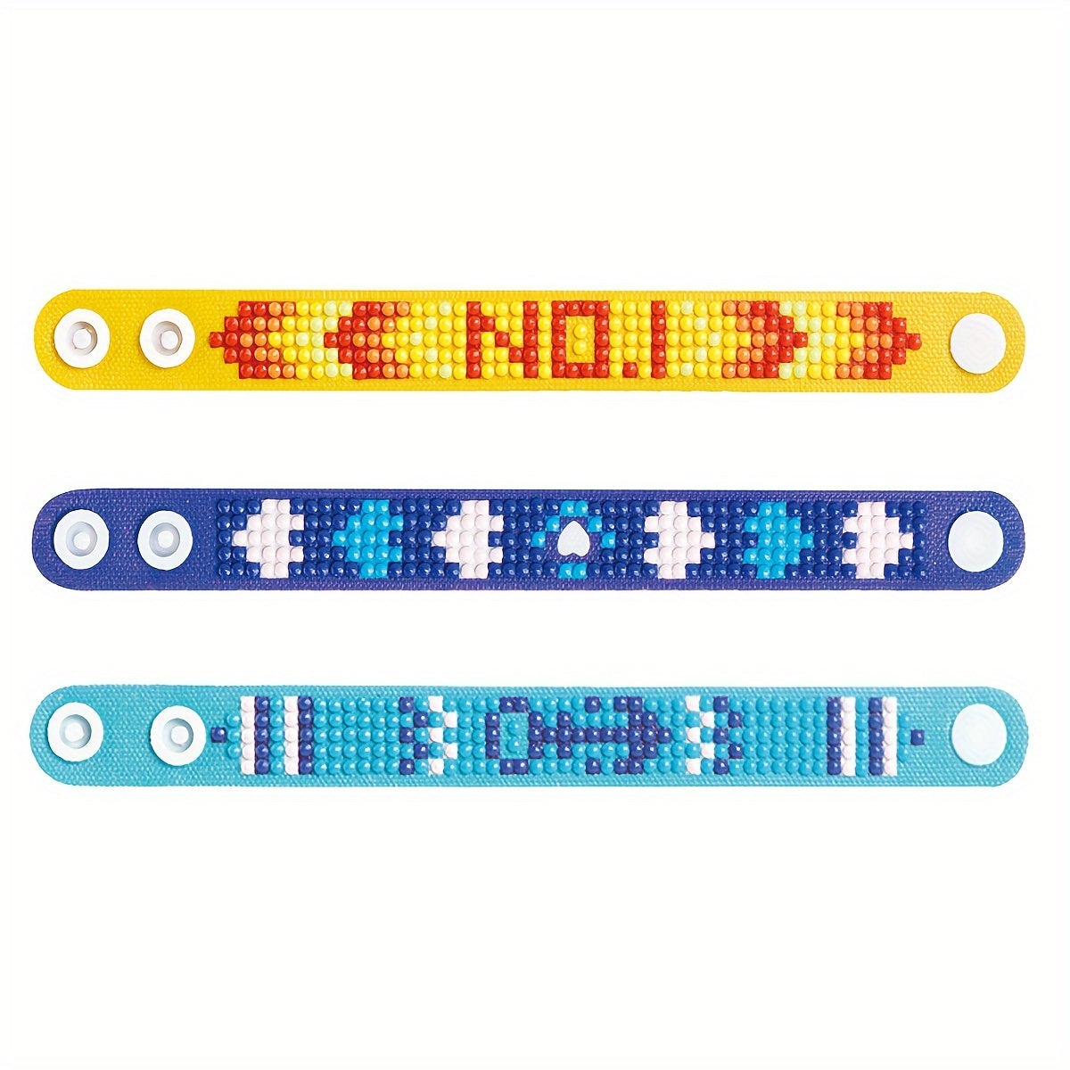 Diamond Painting Bracelet Kit | 3pcs Snap-On Sparkle Bands