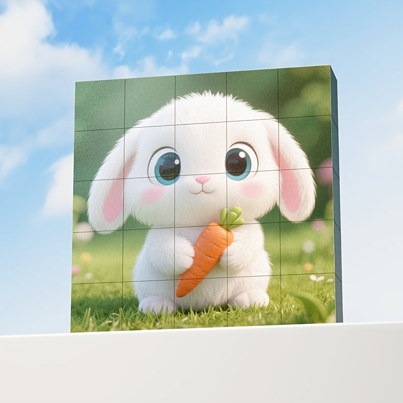 Magnetic Animal Puzzle Set | 25-Piece Mix & Match Magnets (6 Animals)