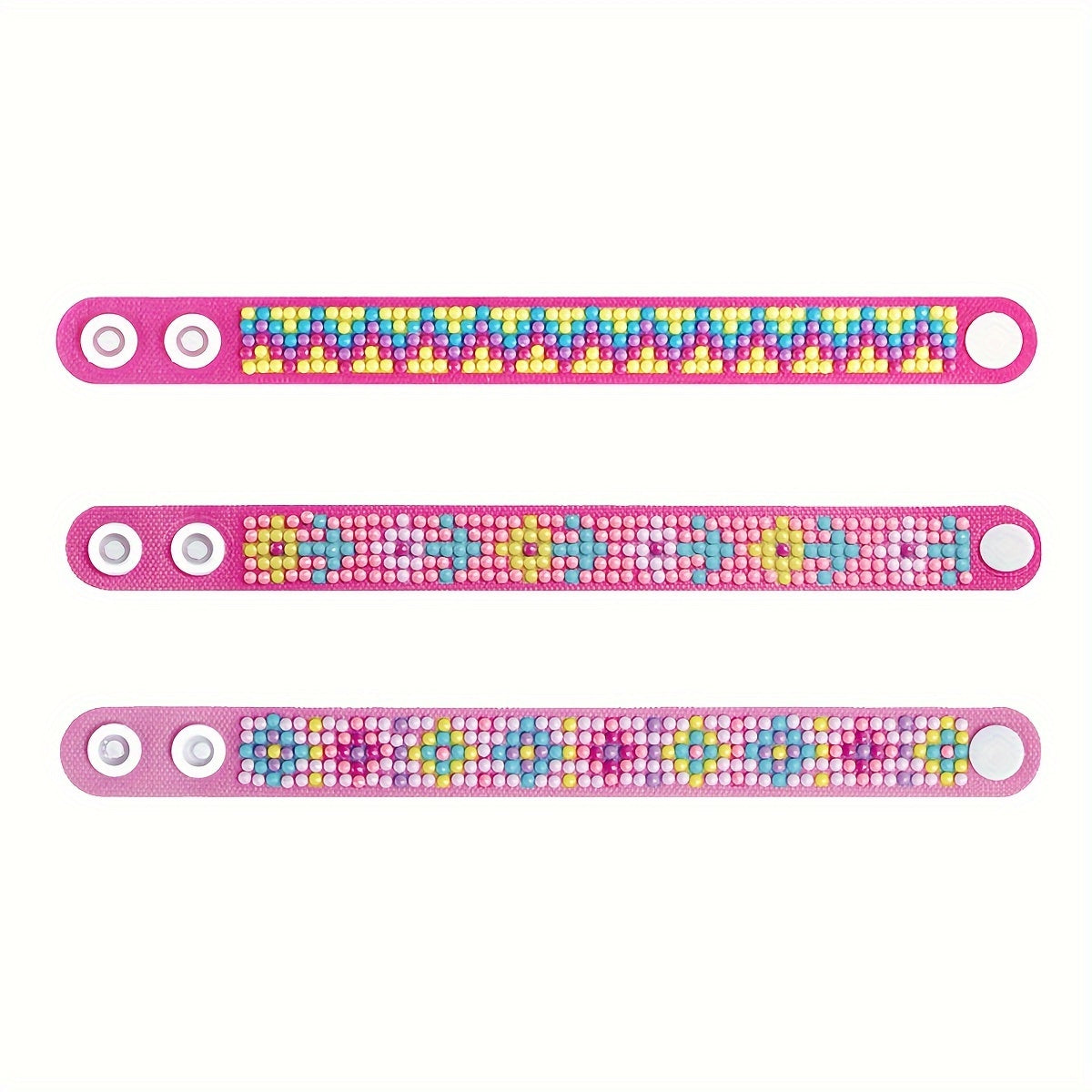 Diamond Painting Bracelet Kit | 3pcs Snap-On Sparkle Bands