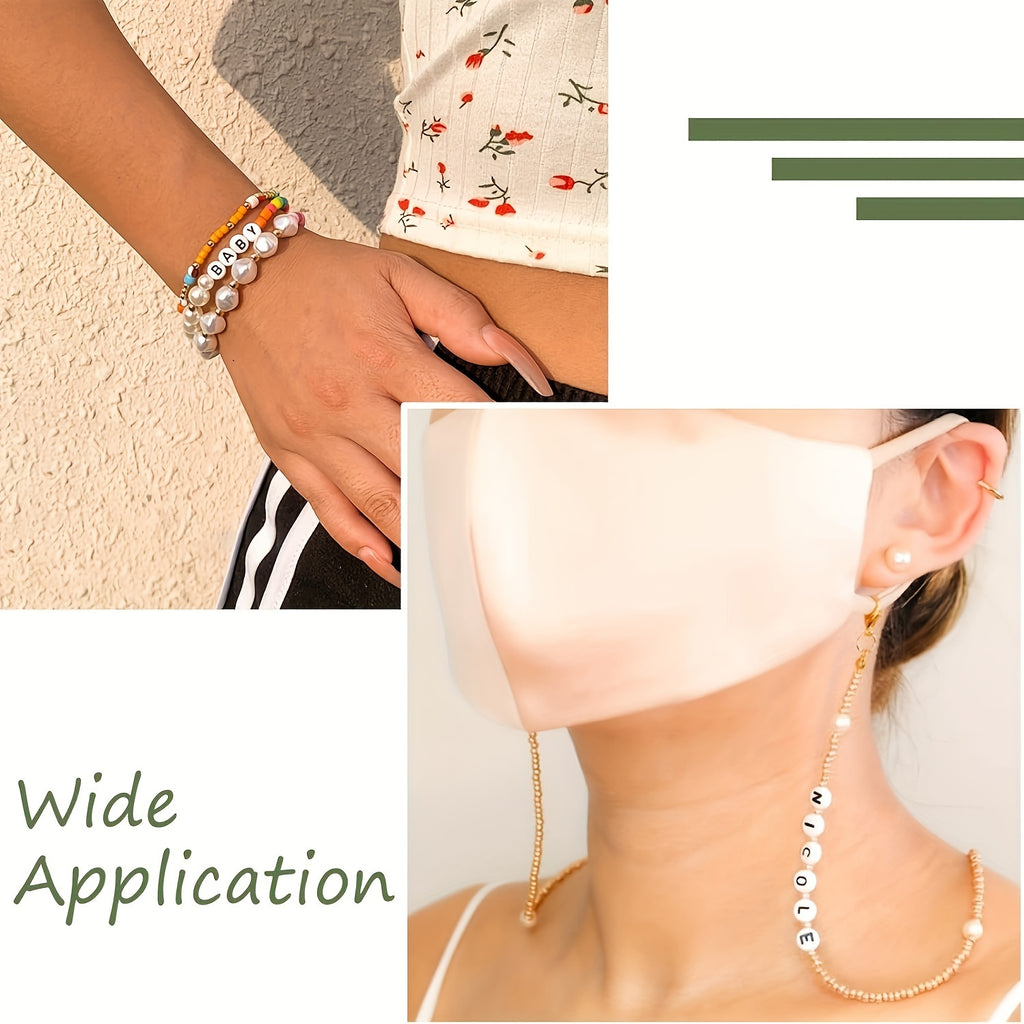 Alphabet Bead Mix | 100pc Acrylic Letter Beads