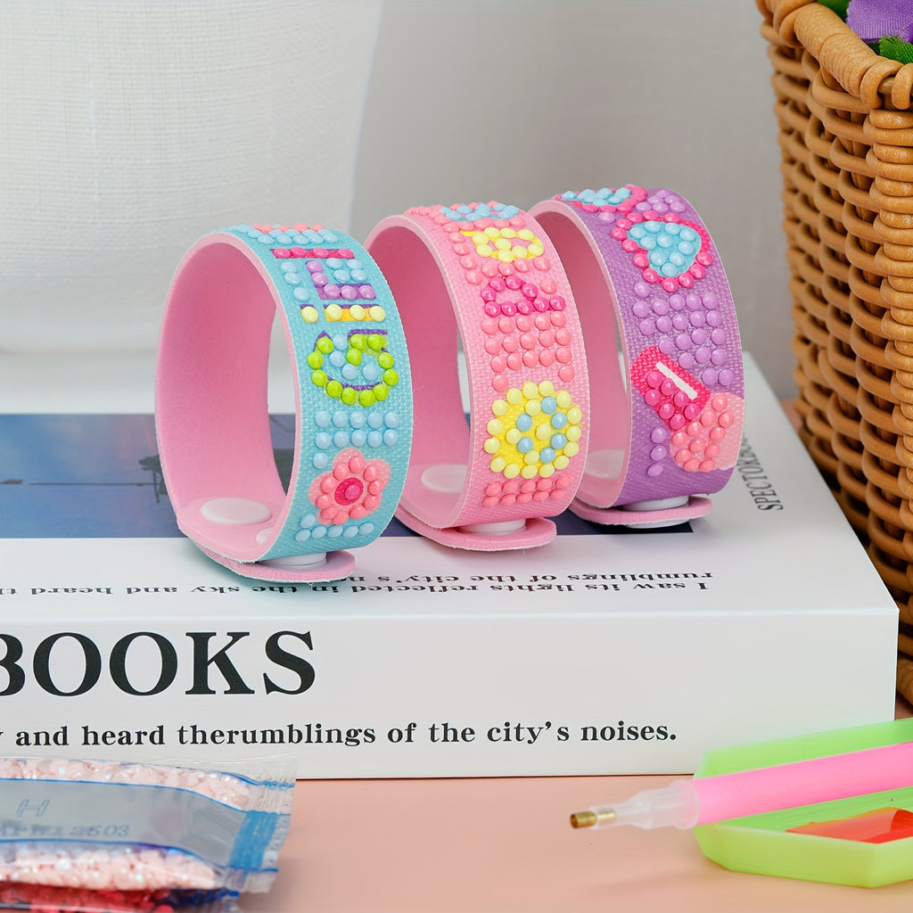 Diamond Painting Bracelet Kit | 3pcs Snap-On Sparkle Bands